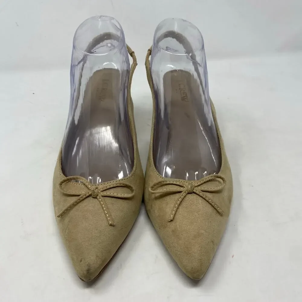 J.Crew Slingback Bow Heels in Saddle Shoes Womens Size 9